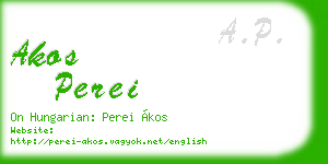 akos perei business card